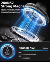 Support de téléphone magnétique pour tableau de bord de voiture avec chargeur sans fil à charge rapide 25W et ventouse pour iPhone et Android