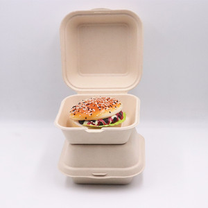 Benutzer definierte Großhandel Bagasse Hamburger Clam shell <span class=keywords><strong>Box</strong></span> Big Mac. Hamburger <span class=keywords><strong>Box</strong></span> biologisch abbaubare Bagasse Hamburger <span class=keywords><strong>Burger</strong></span> <span class=keywords><strong>Box</strong></span> - Product Image 2