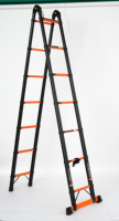 Échelle extensible pliante en alliage d'aluminium de type A de 3,3 m + 3,3 m pour usage domestique et professionnel