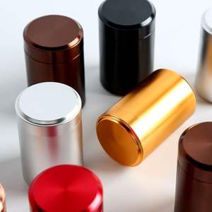 Высококачественная портативная канистра из алюминиевого сплава, небольшой металлический ящик для хранения для кухни, герметичный контейнер для травяных продуктов для чая, чая, настоев - Product Image 2