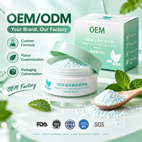 Poudre dentifrice naturelle sans fluorure, personnalisée en usine, marque privée, élimine les taches, protège la flore buccale