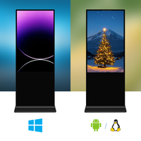 Monitor de Pantalla Táctil 4K Personalizado al por Mayor de 32/43/49/55/65 Pulgadas, Kiosco Interactivo con Soporte de Piso para Interiores, Pantalla LCD Publicitaria para Centros Comerciales