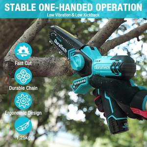 Mini Motosierra Eléctrica Inalámbrica de 12V, Motosierra Portátil de Una Mano para Podar Ramas de Árboles de Jardín y Cortar Madera - Product Image 6