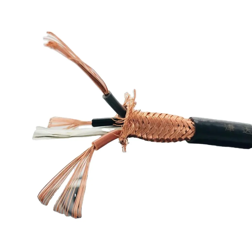 Standard 450/750v RVVP 1 mm pure copper conductor material 3 core PVC shielded soft control cable