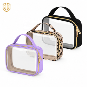 Pochette de toilette transparente en PVC écologique avec logo personnalisé, approuvée <span class=keywords><strong>TSA</strong></span>, étanche, durable, légère, pour voyage, OEM - Product Image 1