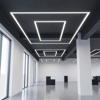 Plafonnier linéaire moderne à LED, lampe suspendue rectangulaire pour garage, parking, loft