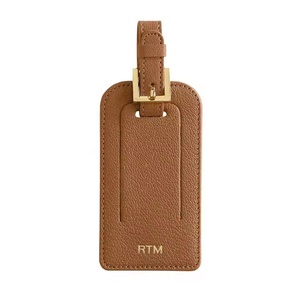 Custom Soft Faux Leather Name Luggage Tags Environmental Baggage Tag with Buckle - Product Image 6