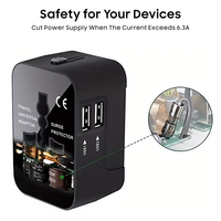 Worldplug Travel Charger Multi Plug Adapter Adaptor Perjalanan Universal Seluruh Dunia dengan USB Tipe C