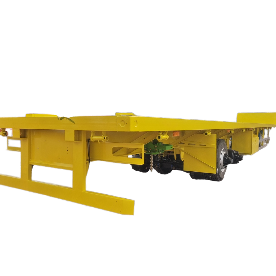 Commercial Truck Trailers 3 Axle Low Flatbed Design for Heavy Equipment Transport Lowboy Low Bed Semitrailer