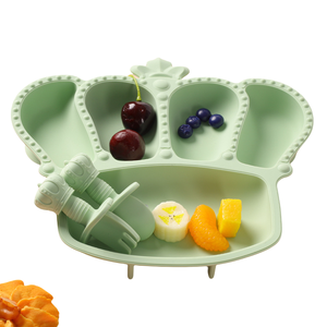 Assiette manuelle en silicone de qualité alimentaire résistante aux hautes températures avec formation sans BPA pour les tout-petits - Product Image 3