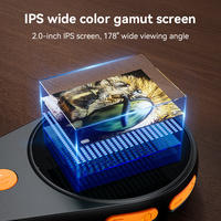 Factory 2 Inch IPS Screen 500 Times Magnification 2MP Camera Type-C Port Digital Microscope for Stamp Coin Grading Mini Portable