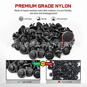Shuangxuan Car <b>Bumper</b> Rivets 100 Pcs Plastic <b>Clips</b> With Removal Tool For Nissan Mudguard Fasteners - Product Image 3
