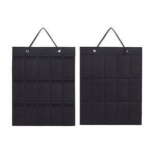 Linen Cotton Fabric Hanging Storage Pockets Organizer Wall Door Closet Home Organizer for <b>Bedroom</b> Promotional Business Gift - Product Image 2