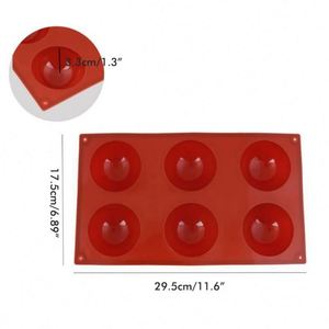 Semi Sphere Silicone Mold Food Grade 6 Hole Semicircle Fudge Kitchen Silicone Baking Chocolate Cake Mold Baking - Product Image 6