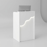 Comptoir de réception, petite caisse enregistreuse, comptoir minimaliste moderne pour boutique, simple avec éclairage, armoire de caisse enregistreuse, petite table de bar