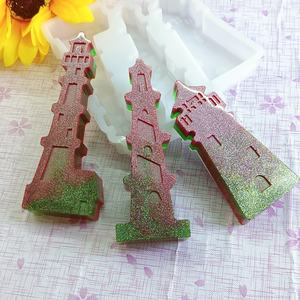 Moldes de fundición de resina hechos a mano para adornos decorativos DIY estilo Ins herramientas de escritorio de silicona molde de Papá Noel - Product Image 3