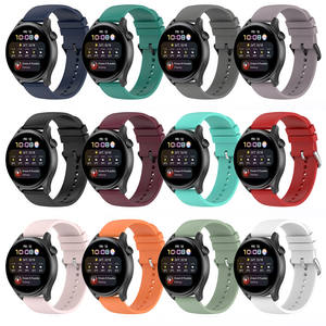 Bracelet de montre en silicone de style sportif 20/22MM pour Huami <span class=keywords><strong>Amazfit</strong></span> Active/<span class=keywords><strong>GTR</strong></span> <span class=keywords><strong>Mini</strong></span>/Bip3/Bip3 Pro/GTS4 <span class=keywords><strong>Mini</strong></span>/GTS 3 - Product Image 3