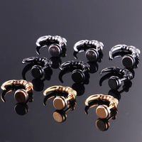 Pendientes de cola de garra de águila para hombre, joyería de acero inoxidable con cierre de tuerca, estilo Hip hop, Rock, Punk