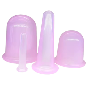 4-Piece Anti-Fat <span class=keywords><strong>Silicone</strong></span> Ventosas Nova Hijama Cupping Função Musical para Massageador Facial Corporal Experiência de Massagem Melhorada - Product Image 3