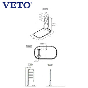 Barre d'appui mobile sans perçage pour lit, garde-corps de toilette, anti-chute, aide au lever, usage domestique, aide à la mobilité. - Product Image 4