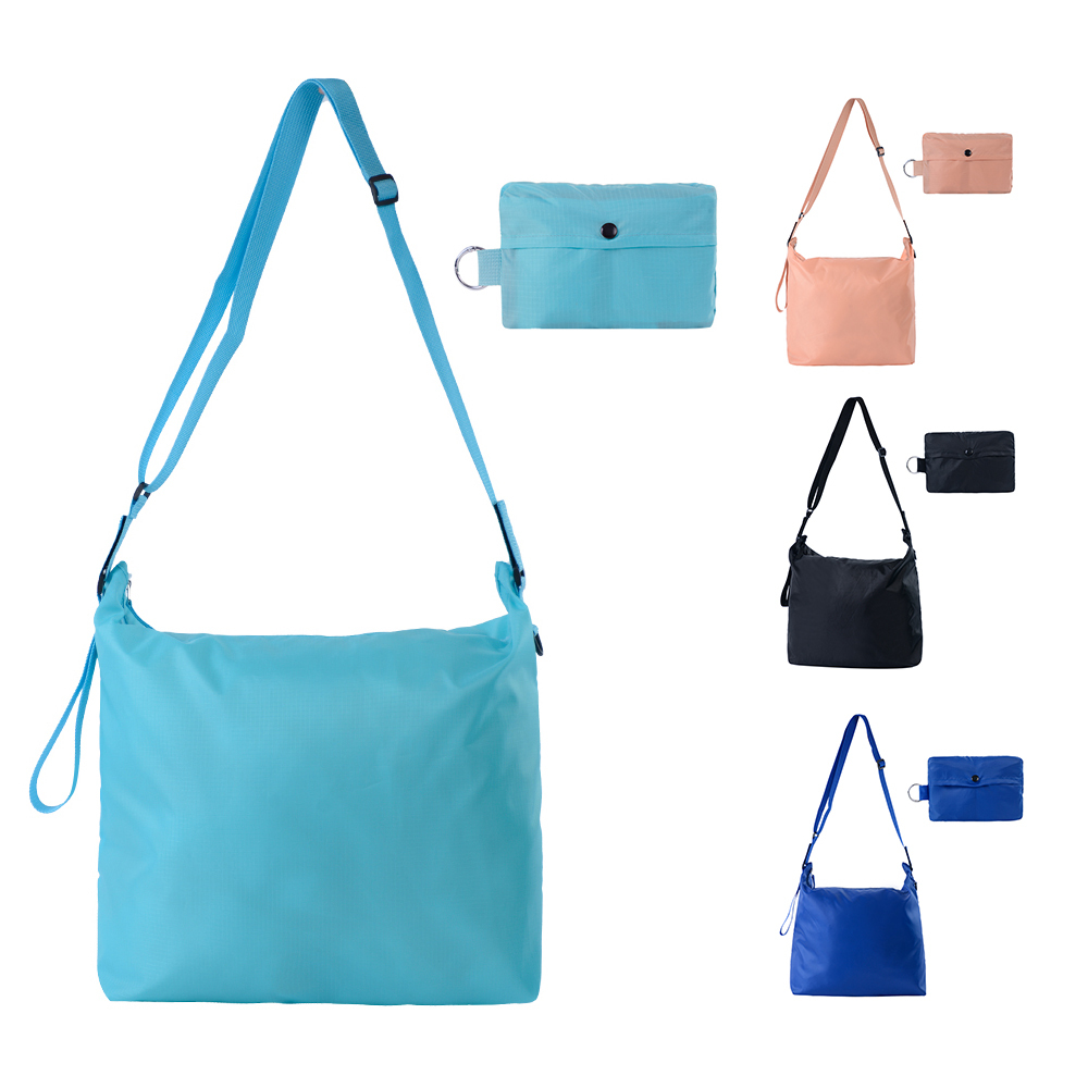 Foldable Waterproof Nylon Crossbody Bag with Adjustable