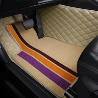 Ensemble complet anti-dérapant personnalisé Double couche tapis en cuir tapis de sol de voiture accessoires