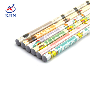 2023 cinta de limón de alta calidad <span class=keywords><strong>4c</strong></span> envoltura de papel impresa lápiz HB con dijes de PVC fabricación al por mayor lápiz lindo especial - Product Image 4