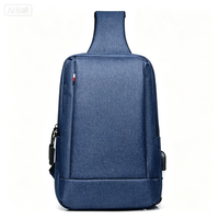 Tas Dada Pria Tahan Air Bahan Oxford Tas Selempang Bisnis Kasual Kapasitas Besar Tas Selempang Grosir Kasual