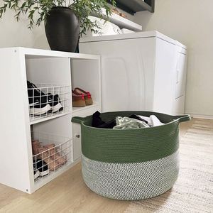 <strong>Corner</strong> <strong>Basket</strong> for Kitchen Wall Laundry Customization Hand-Woven Jumbo Storage <strong>Baskets</strong> Woven Wicker Bins With Lid Sock Bags - Product Image 2