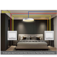 Kit d'interrupteurs lumineux sans fil Kinetic, vente en gros pour fabricants, interrupteur télécommandé, contrôleur d'interrupteur Wi-Fi OEM ODM pour la rénovation