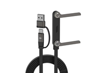 Câble de charge rapide tressé en nylon 1,5 m 240 W avec support de téléphone, coudé à 90°, rotation 360° multi-angle, Type-C pour iPhone Gaming