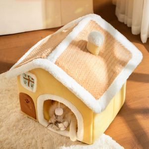 Winter Luxury Modern Pet House Polycotton Filling Removable Cover Soft Polyester Fiber Eco-Friendly Breathable Pet <b>Bed</b> for - Product Image 3