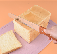 Qualité supérieure 8/10/12 pouces en acier inoxydable pain grillé couteau à trancher manche en bois ustensiles de cuisine pour outils de cuisson et gâteau