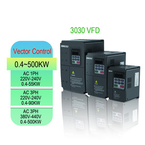 Vector Control Vfd Inversor de frecuencia 22kw 11kw 7.5kw Inversor de frecuencia de accionamiento de velocidad ajustable - Product Image 1
