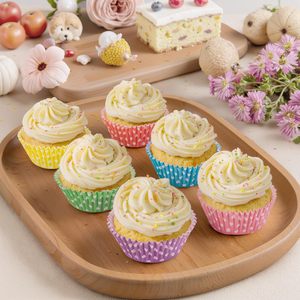 Gobelets en papier pour cupcakes personnalisés, jetables, résistants aux hautes températures, anti-graisse, écologiques, naturels, adaptés au micro-ondes, colorés - Product Image 5