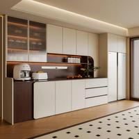 Maßgefertigtes Luxus-Holz-Sideboard Buffetschrank mit Glastüren für Esszimmer