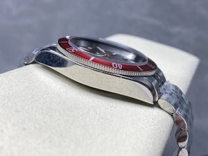 Reloj Mecánico de Lujo, Super Calidad, Resistente al Agua, 41mm, Fábrica GR, Acero 316L, Movimiento ETA 2824, Bisel Rojo, Estilo Vintage, Negro - Product Image 3