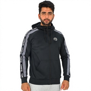Sweat-shirts d'hiver personnalisés pour hommes avec impression numérique, poche contrastante, broderie 3 panneaux, 100% coton molletonné - Product Image 1