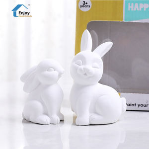 Los niños de Kindergarten de diy muñeca pintada yeso graffiti juguete hecho a mano de pintura arte de la cerámica - Product Image 2