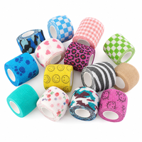 Bande de contention élastique auto-adhésive à motif mignon imprimé sur mesure pour animaux de compagnie, chevaux, enfants, protection des blessures sportives