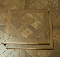Versailles Modern Tasarım Eskitme Meşe Panel Döşeme 800x800x15/18mm Fırçalanmış Teknik Çok Katmanlı İşlenmiş Ahşap Villa Lüksü