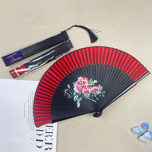Mini Handheld Bamboo Fan Carved Personalized Name Traditional Angel Classic Music Eco-Friendly Chinese New Year Wedding Guest