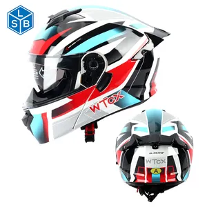 彩色复古摩托卡斯科头盔和自行车配件开脸防抱死制动系统摩托车头盔