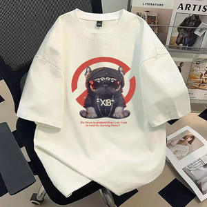 Camiseta de Verano para <span class=keywords><strong>Hombre</strong></span>, Nuevo Estilo, Talla Grande, Manga Corta, Camiseta Básica, Estilo Vintage, Moderna, de Algodón Puro, Corte Holgado - Product Image 2