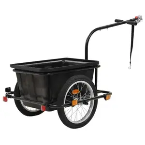 Utility Luggage Storage Cart Carrier Black