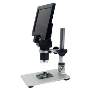 1-1200X Video elettronico 12MP 7 "HD LCD microscopio digitale per microscopi con supporto in lega di ingrandimento per la riparazione del telefono