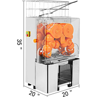 Machine à jus d'orange commerciale fabriquée en Chine, entièrement automatique, en acier inoxydable, électrique, pour jus de fruits frais, machine à jus d'orange
