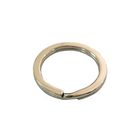 Edelstahl 304 Flacher Schlüsselring Silber Blanko Schlüsselanhänger O-Ringe 25mm