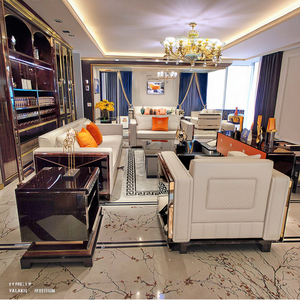 Canapé d'angle de <span class=keywords><strong>marque</strong></span> <span class=keywords><strong>italienne</strong></span> pour salon, canapé deux places, cuir blanc européen, canapés de luxe avec décoration en bois, vente directe d'usine - Product Image 1