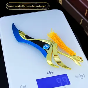 سلسلة مفاتيح يدوية للهدايا من Kai Zure Dragon Blade من سبائك الزنك الإلهية غير المزينة بسلسلة الوحش المدلى بها للدروع المصبوبة للاعبين - Product Image 3